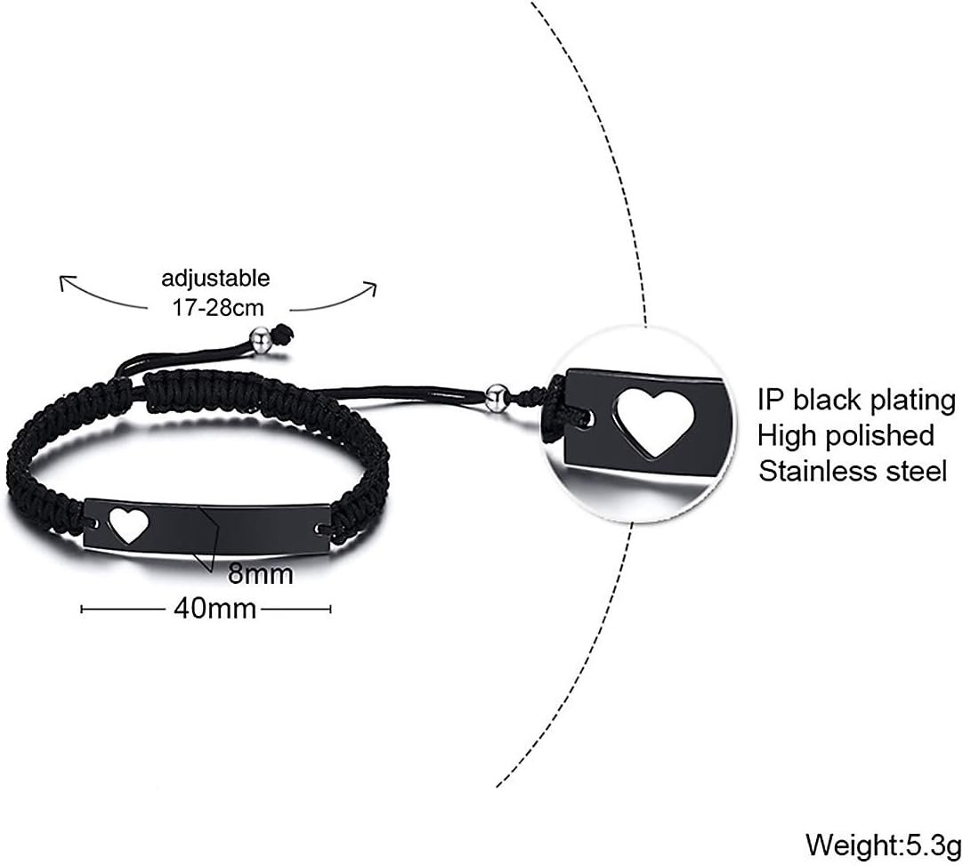 Dacida Matching Couples Bracelets for Women Men Long Distance Bracelets for Couples His Hers Bracelets Relationship Bracelets Anniversary Christmas Birthday Gifts - Image 33