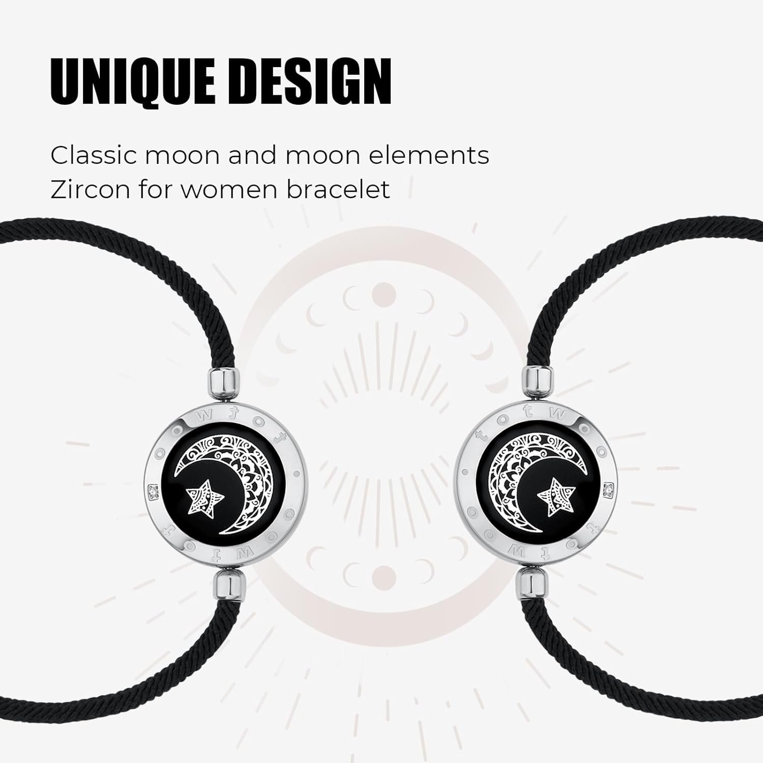 Dacida Long Distance Touch Bracelets for Couples, Vibration & Light up for Love Couples Bracelets | Long Distance Relationship Gifts for Girlfriend Bluetooth Pairing Jewelry - Image 23