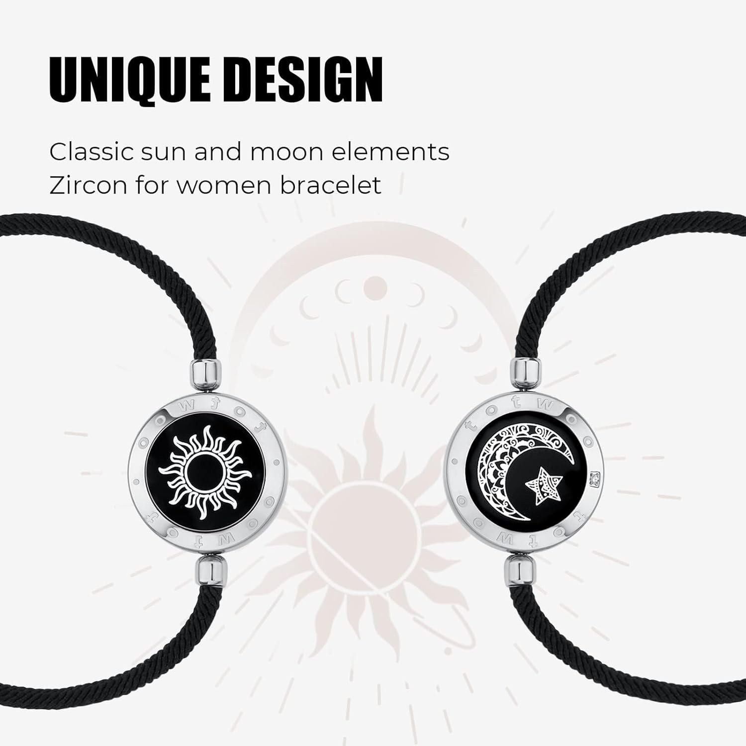 Dacida Long Distance Touch Bracelets for Couples, Vibration & Light up for Love Couples Bracelets | Long Distance Relationship Gifts for Girlfriend Bluetooth Pairing Jewelry - Image 4