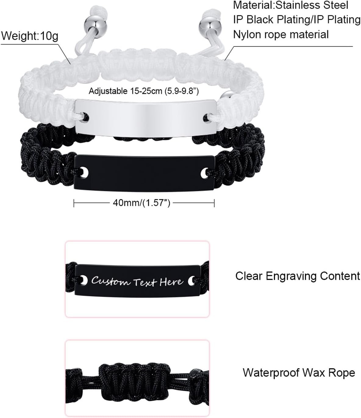 Dacida Matching Couples Bracelets for Women Men Long Distance Bracelets for Couples His Hers Bracelets Relationship Bracelets Anniversary Christmas Birthday Gifts - Image 27