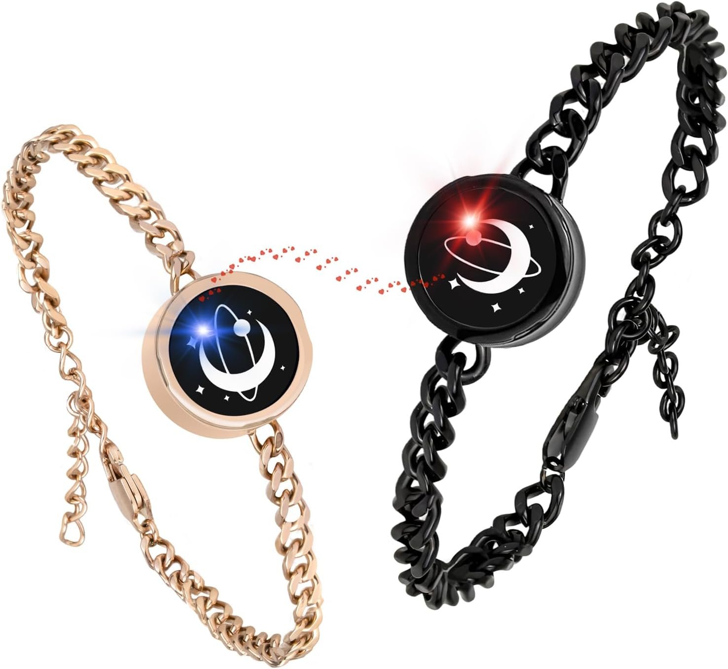 Dacida Long Distance Touch Bracelets,Couples Bracelets, Remote Smart Matching Couples Bracelet for Couples Suitable for Long Distance Relationship Girlfriend Boyfriend Passing on Love and Miss Gifts - Image 19