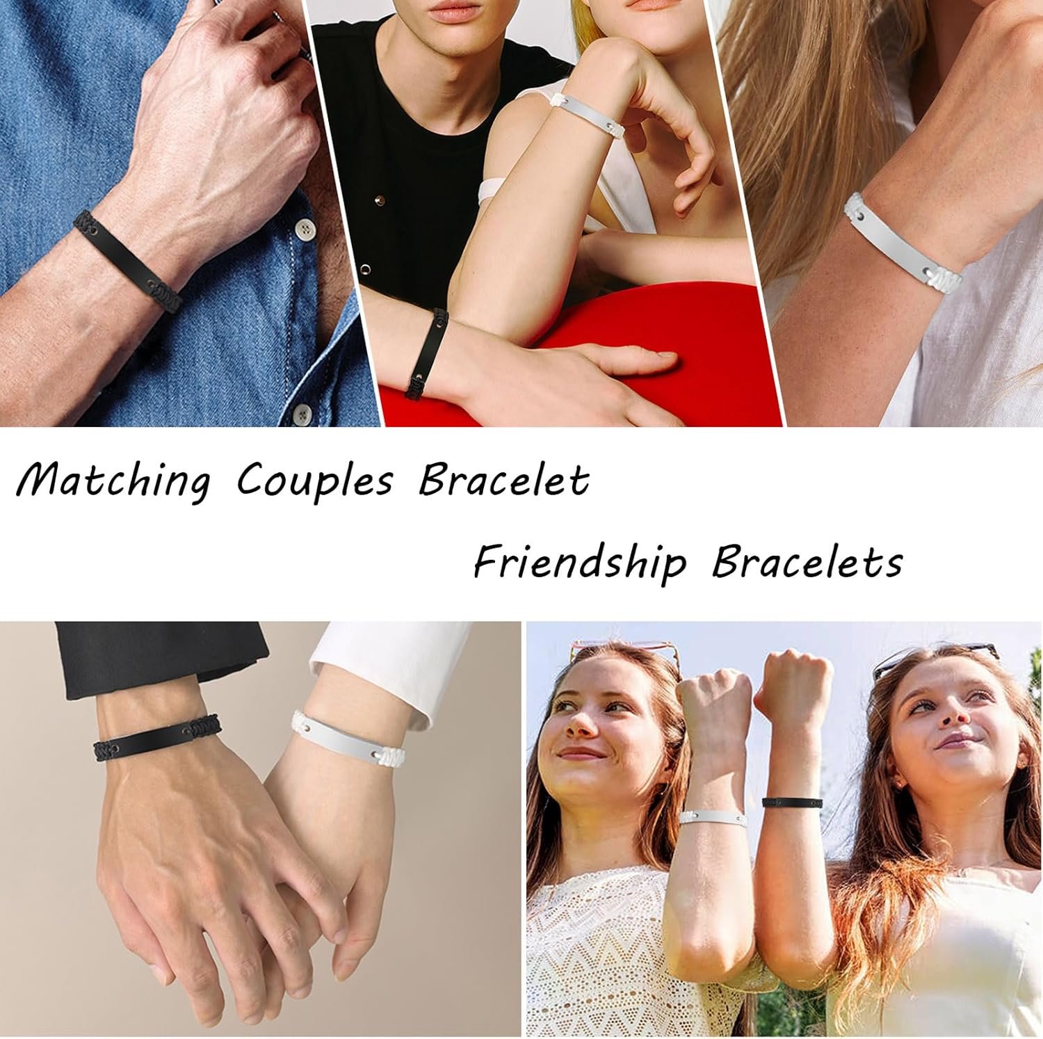 Dacida Matching Couples Bracelets for Women Men Long Distance Bracelets for Couples His Hers Bracelets Relationship Bracelets Anniversary Christmas Birthday Gifts - Image 38