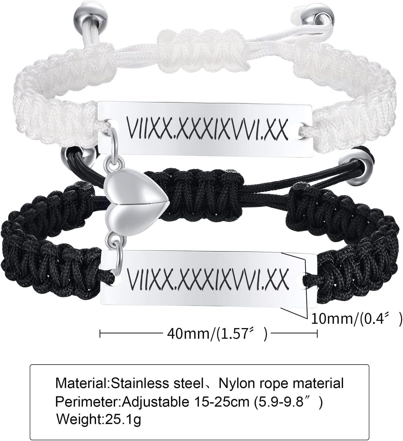 Dacida Matching Couples Bracelets for Women Men Long Distance Bracelets for Couples His Hers Bracelets Relationship Bracelets Anniversary Christmas Birthday Gifts - Image 23