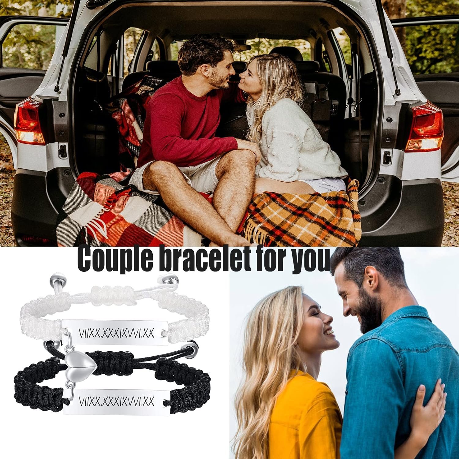 Dacida Matching Couples Bracelets for Women Men Long Distance Bracelets for Couples His Hers Bracelets Relationship Bracelets Anniversary Christmas Birthday Gifts - Image 21