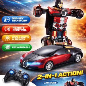 Smart Transformer Car Toy | 2-in-1 Robot Vehicle with LED & Sound Effects