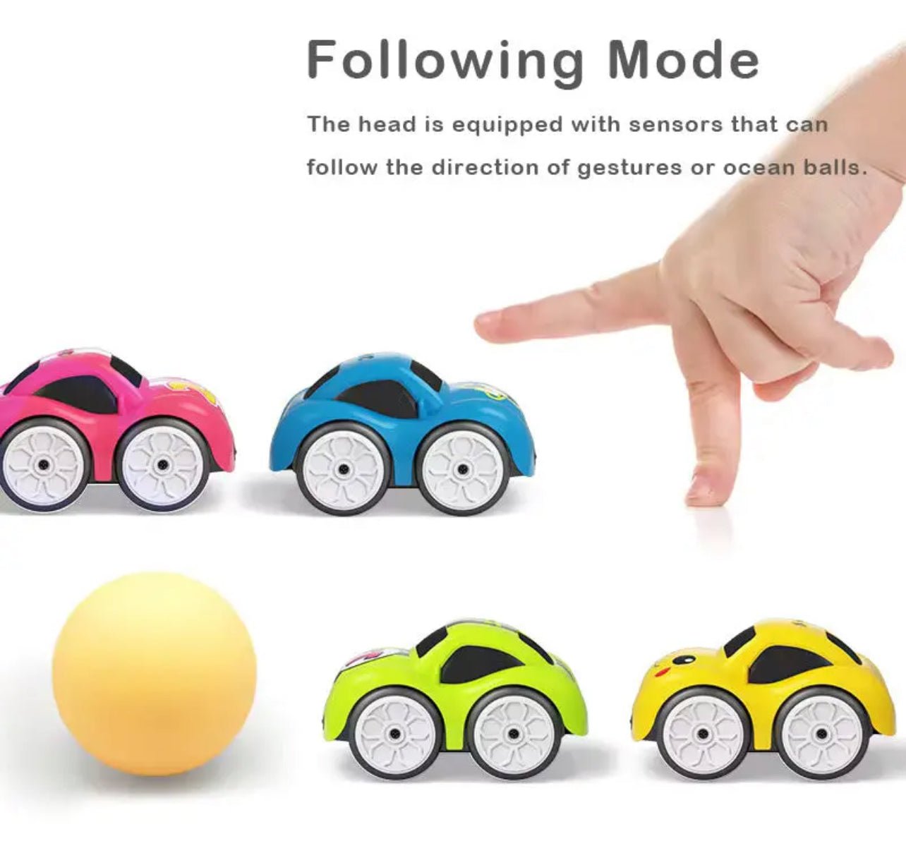 Mini RC car with Magic Intelligence Sensor Follow Me Remote Controlled Car - Image 7