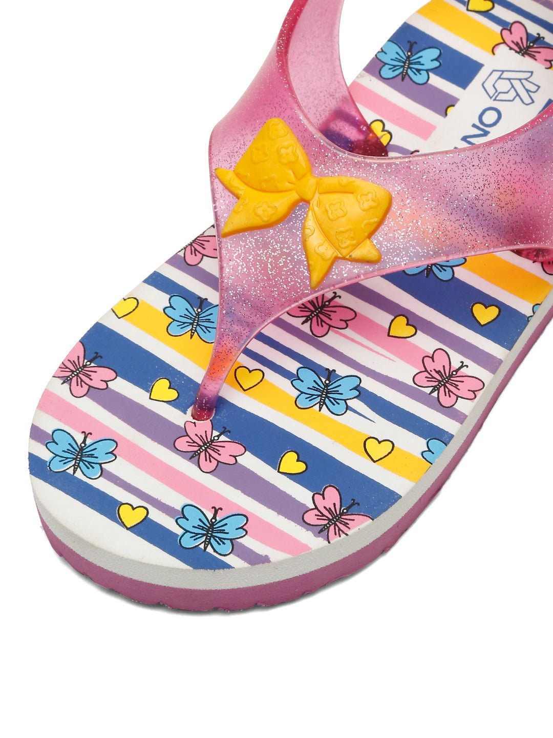 Premium Butterfly Candy Flip-flops With Glitter - Pink (Girls) - Image 2