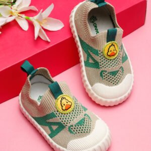 Ducky Toddlers' First Step Shoes - Beige & Green (Unisex)