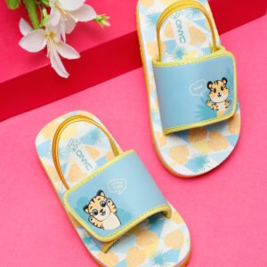 Little Tiger Sliders for Kids, Sea Green, Unisex
