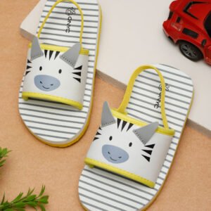 Premium Zebra Artistic Sliders - White (Unisex)