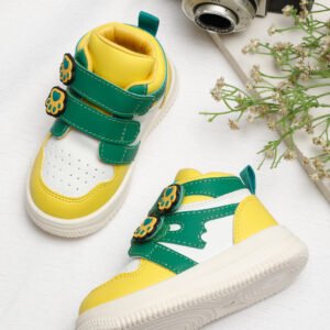 Colorpop Toddlers' High Ankle Sneakers - Yellow & Green (Unisex)